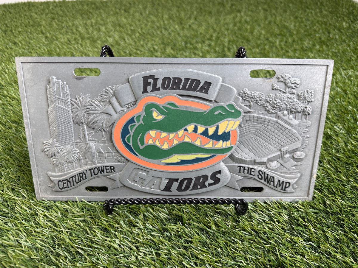 Vintage Florida Gators Pewter License Plate
