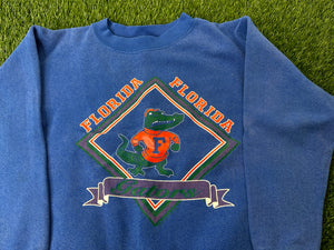 Vintage Florida Gators Sweatshirt Blue Albert - Youth M