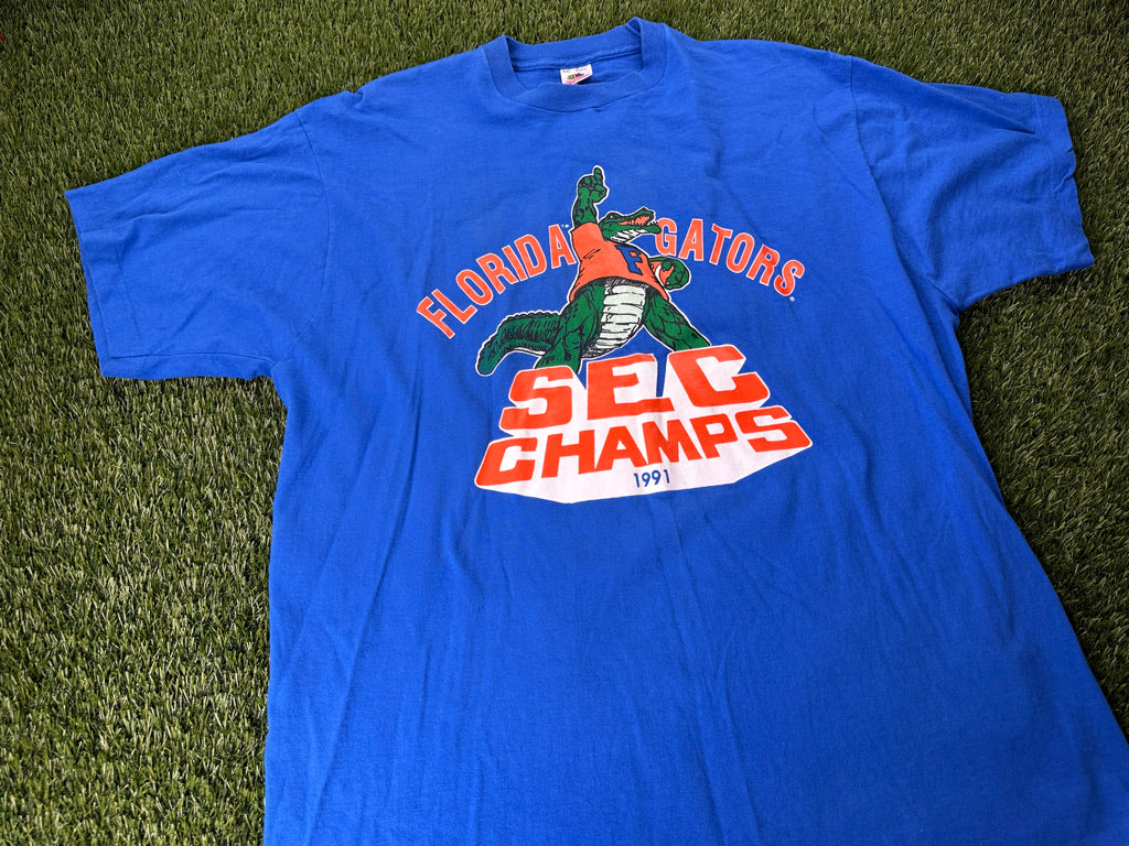 Vintage Florida Gators 1991 SEC Champs Shirt Blue - 2XL