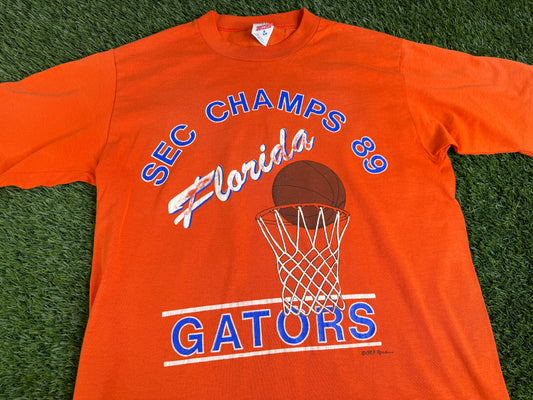 Vintage Florida Gators 1989 Basketball SEC Champs Shirt - S