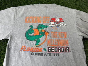 Vintage Florida Gators Georgia Rivalry Shirt 1999 Gray - M