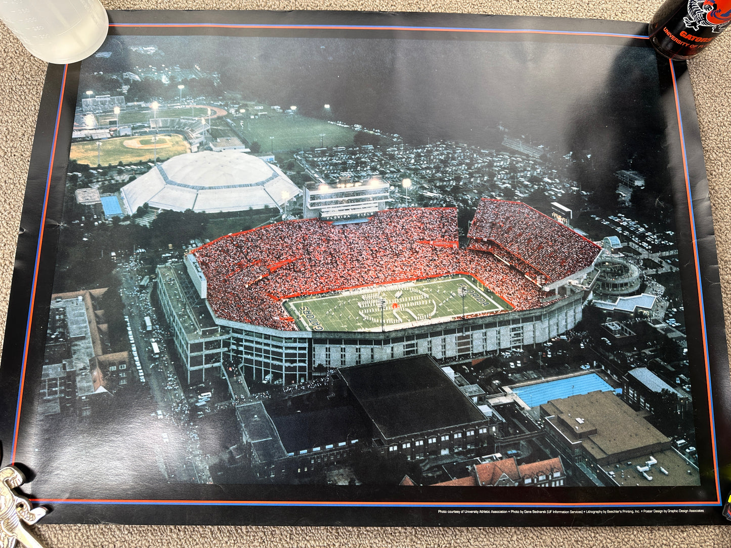 Vintage Florida Gators Stadium Poster 80's