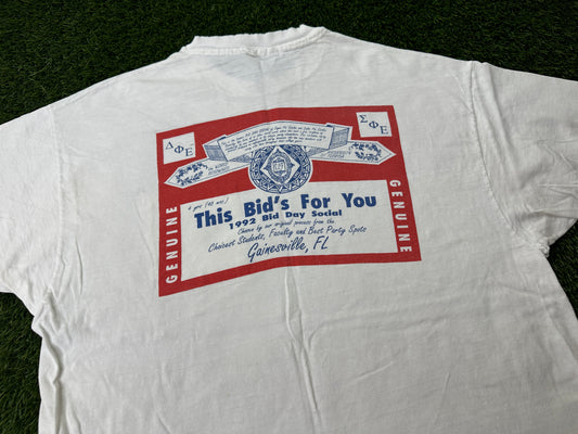 Vintage UF 1992 Delta Phi Epsilon / Sigma Phi Epsilon Shirt - L