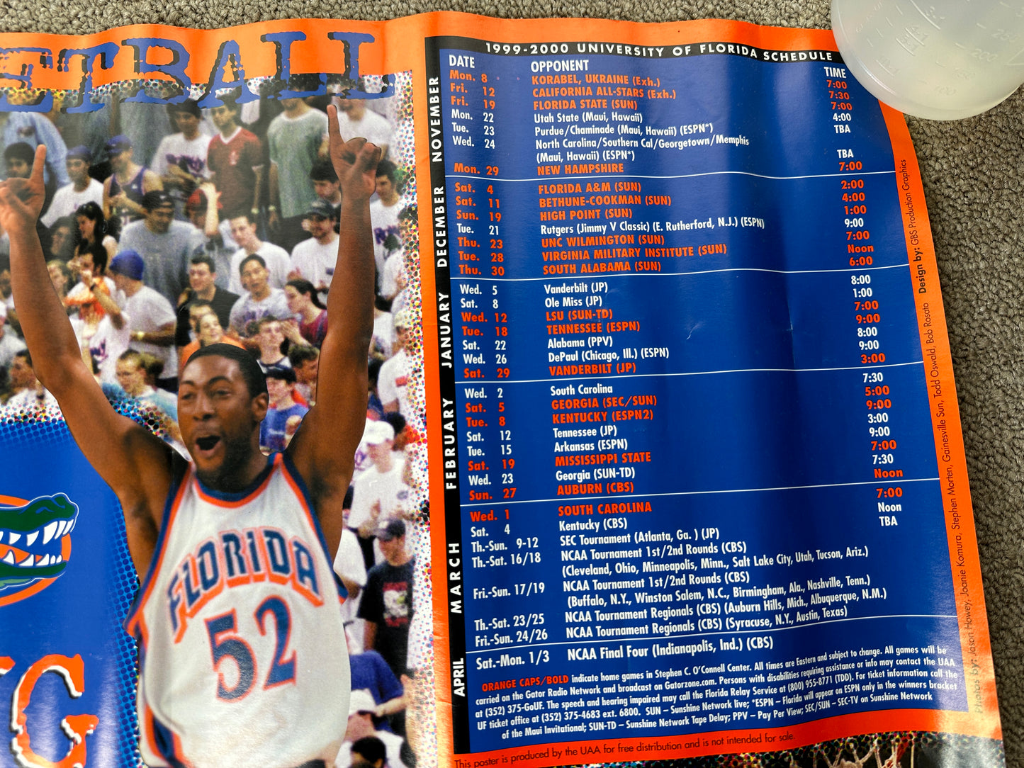 Vintage Florida Gators Basketball 99-00 Poster