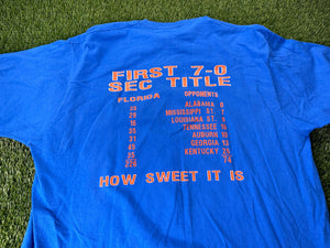 Vintage Florida Gators 1991 SEC Champs Shirt Blue - 2XL