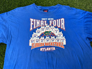 Vintage Florida Gators 2007 Final Four Shirt Blue - XL