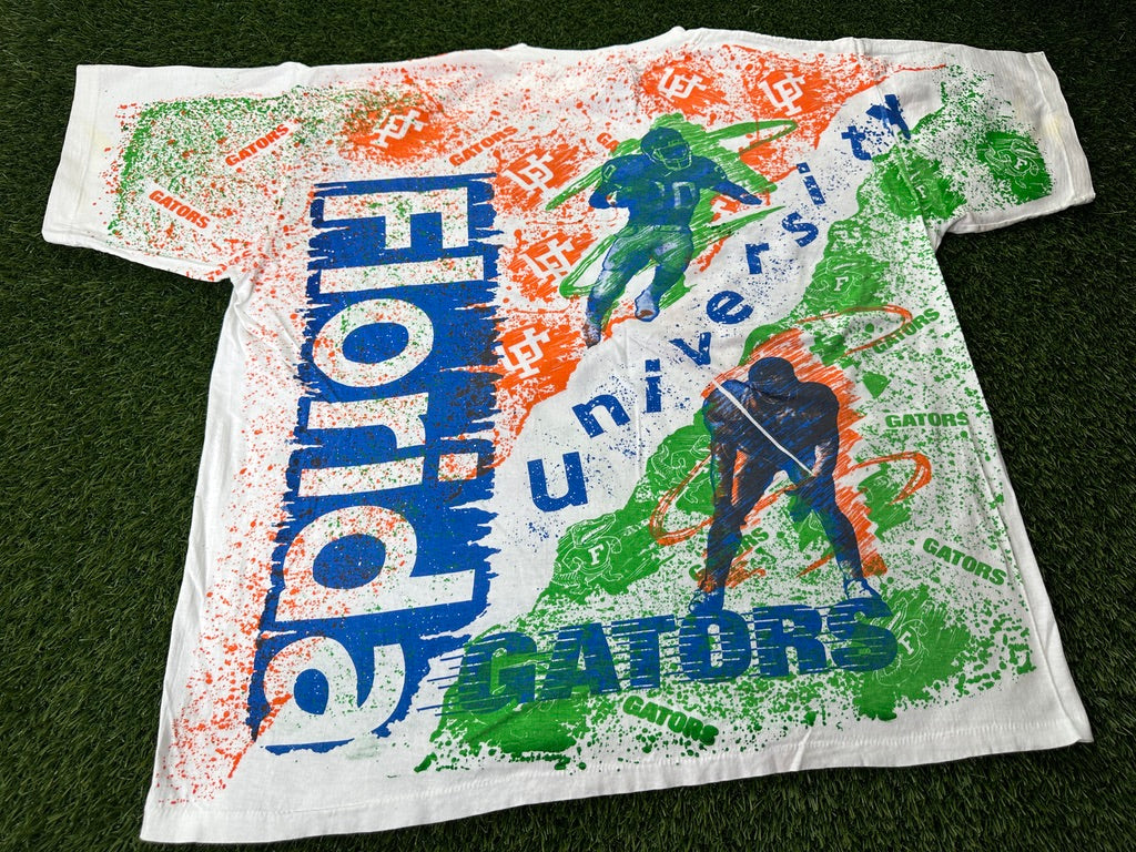 Vintage Florida Gators Football Shirt All Over Print - 2XL