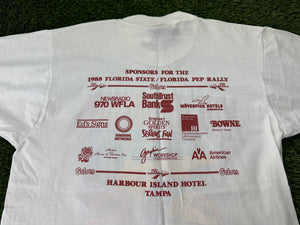 Vintage Florida Gators FSU Rivalry Shirt Cerebral Palsy 1988 White - M