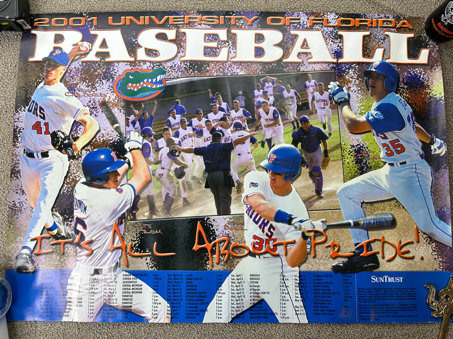Vintage Florida Gators Baseball 2001 Poster