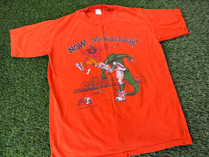Vintage Florida Gators FSU Rivalry Shirt Kicking Orange - M