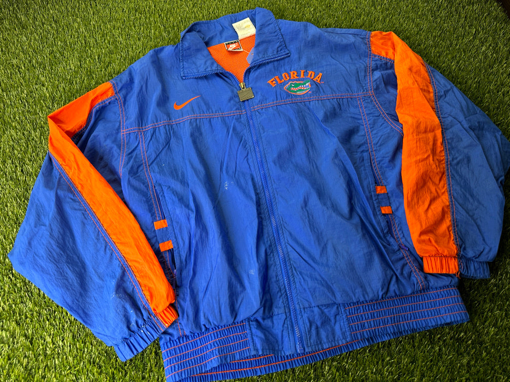 Vintage Florida Gators Windbreaker Jacket Swoosh Blue - M