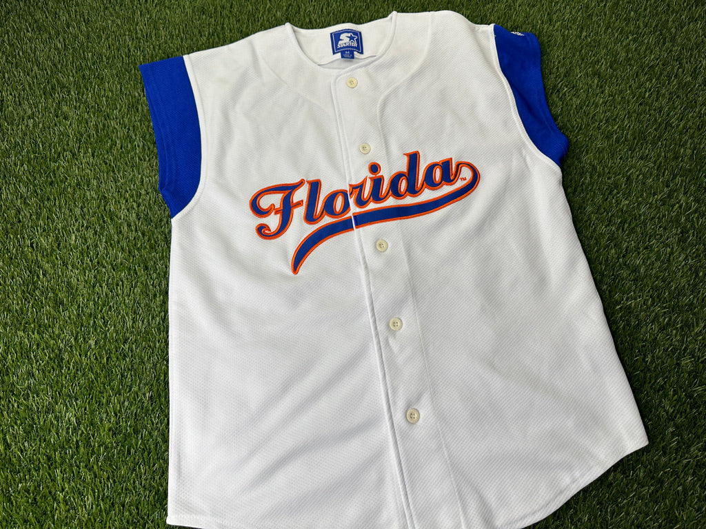 Vintage Florida Gators Baseball Jersey Starter Sleeveless Script - M