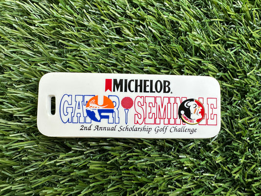 Vintage Florida Gators / FSU Seminoles 1991 Golf Bag Tag