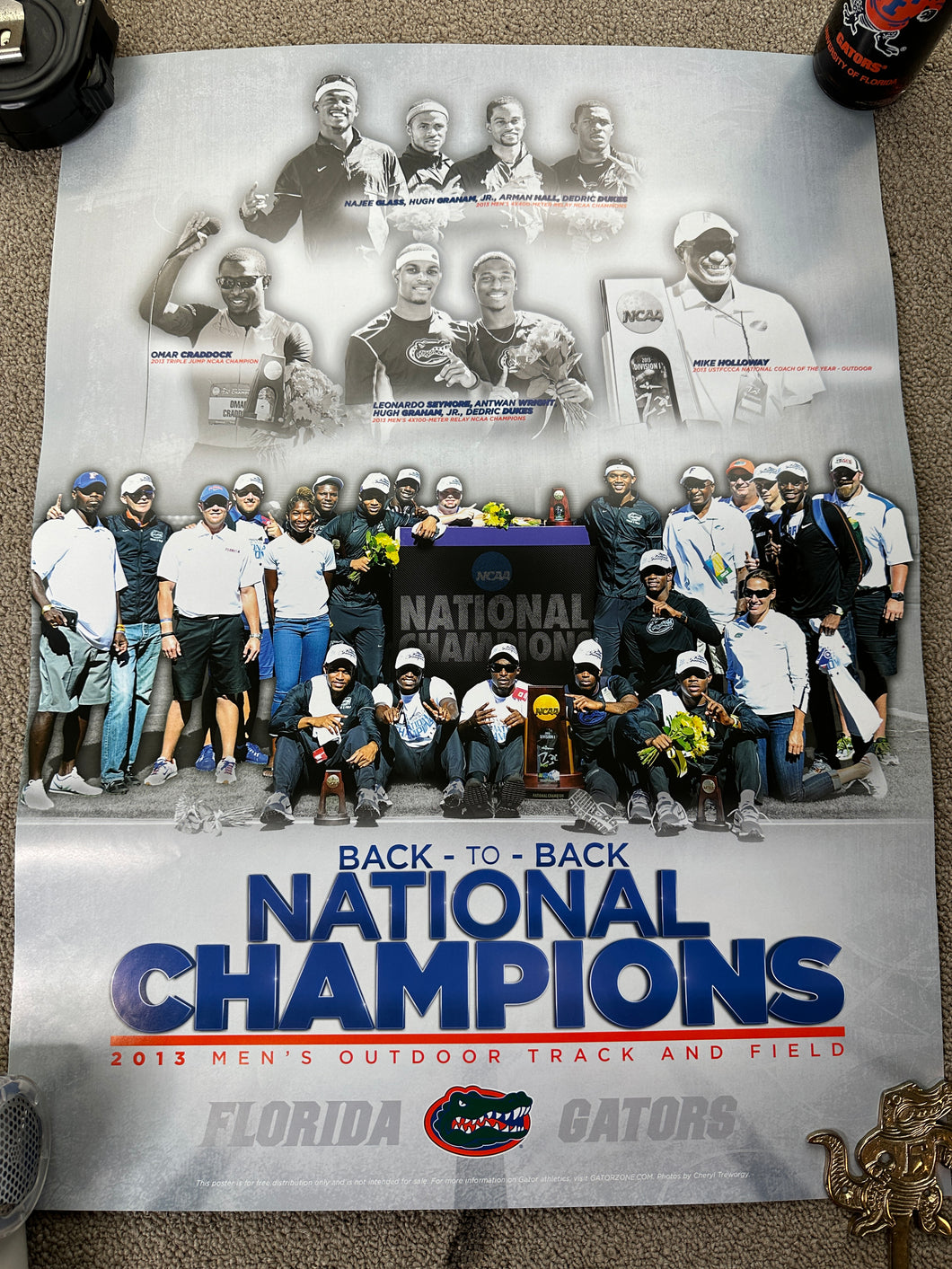 Florida Gators Men's Track 2013 Champs Poster