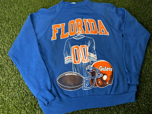 Vintage Florida Gators Sweatshirt Blue Football - M