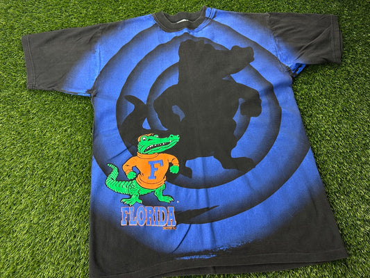 Vintage Florida Gators Shirt Looney Tunes Circles - L