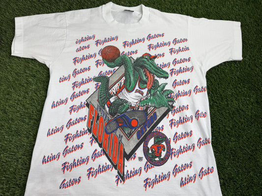 Vintage Florida Gators Basketball Shirt Dunking - M