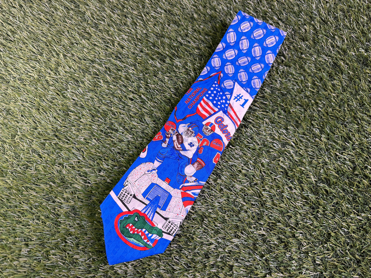 Vintage Florida Gators Football Silk Tie