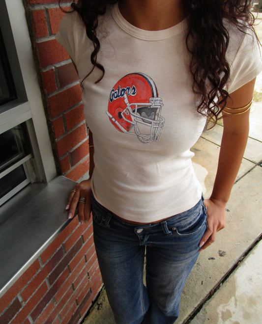 Florida Gators Baby Tee Helmet Shirt