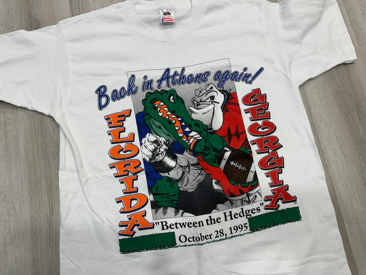 Vintage 1995 Florida Georgia Shirt White - S