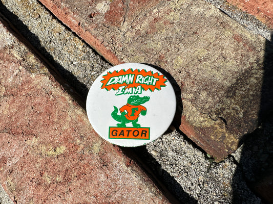 Vintage Florida Gators Button Right White