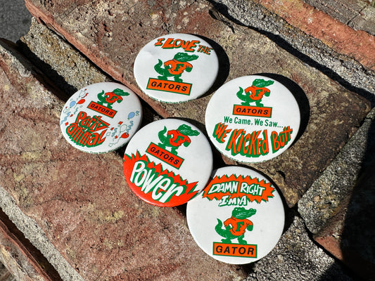 Vintage Florida Gators Button Lot