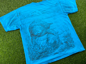 Vintage Manatee Shirt Blue - XL