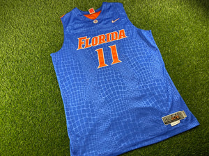 Florida Gators #11 Scales Basketball Jersey - XL