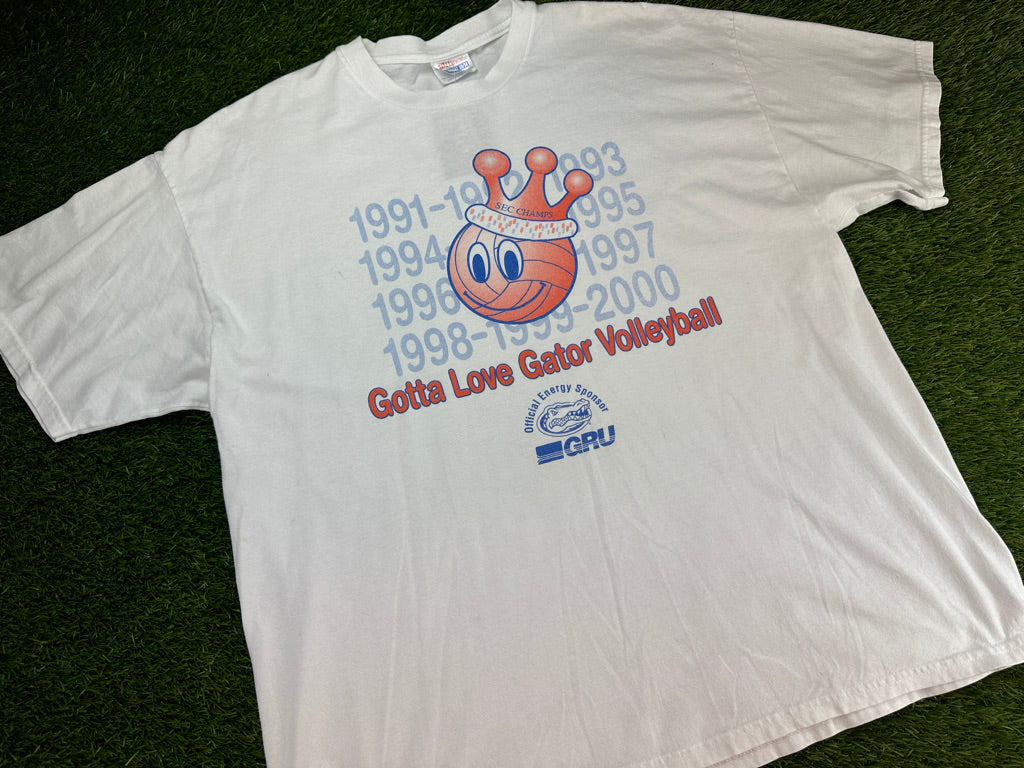 Vintage Florida Gators Volleyball SEC Champs Shirt White - XL
