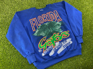 Vintage Florida Gators Sweatshirt Swamp Blue - M