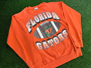 Vintage Florida Gators Sweatshirt Orange Football - XS