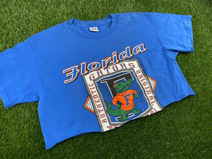 Vintage Florida Gators Crop Top Albert Blue - L
