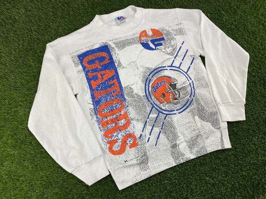 Vintage Florida Gators Football Crewneck White - S