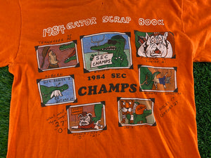 Vintage Florida Gators 1984 SEC Champs Scrapbook Shirt Orange - XS