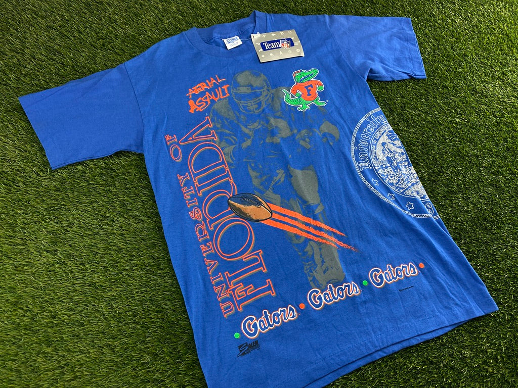 Vintage Florida Gators Salem All Over Print Shirt Blue - M