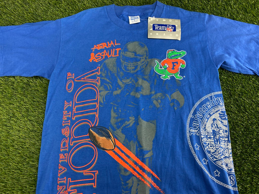 Vintage Florida Gators Salem All Over Print Shirt Blue - M