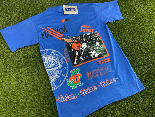 Vintage Florida Gators Salem All Over Print Shirt Blue - M
