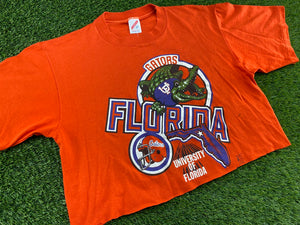 Vintage Florida Gators Multi Logo Crop Top Orange - L
