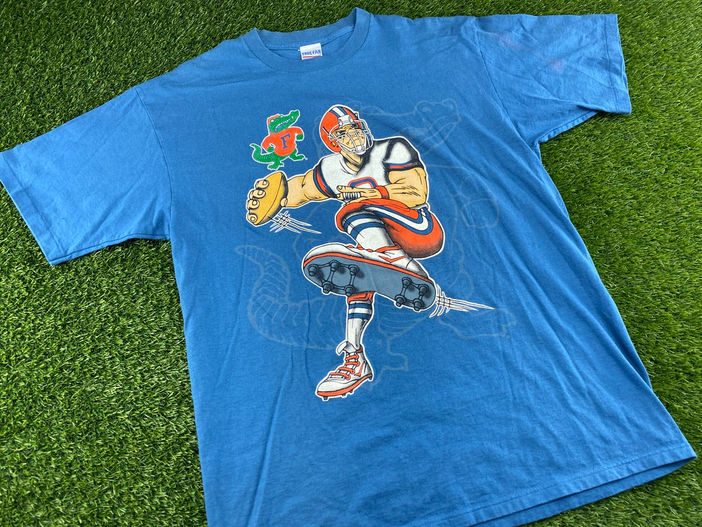 Vintage Florida Gators Football Quarterback Shirt Blue - L