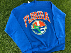 Vintage Florida Gators Circle Logo Sweatshirt Blue - M