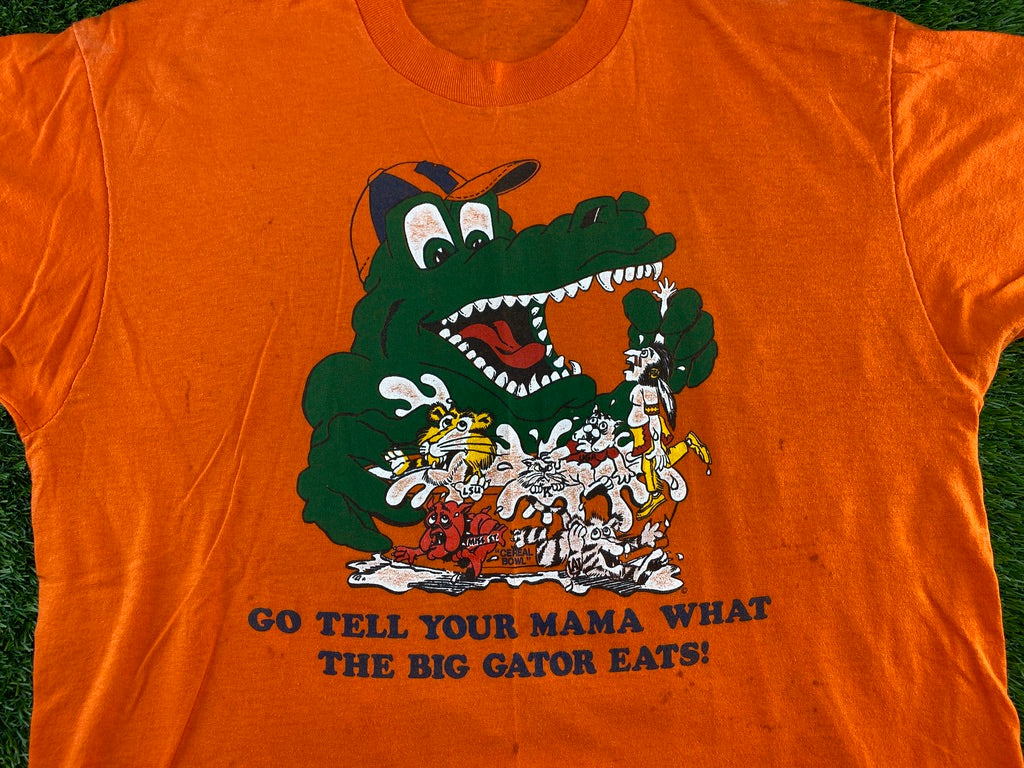 Vintage Florida Gators Rivalry Shirt Orange 80's - M